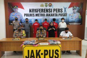 Aksi Geng Motor di Gambir, Lakukan Pembacokan akhirnya tertangkap Polres Jakpus