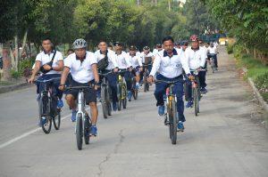TNI AL, Jalin Kebersamaan, Lanal Dumai Gelar Gowes Bersama