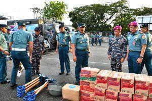 Danlantamal XII Lepas Keberangkatan Tim Satgas Penanggulangan Bencana Alam Pulau Serasan