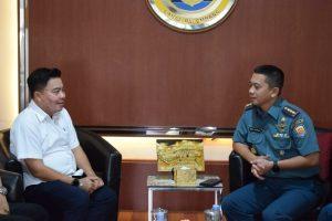 Tingkatkan Hubungan Silaturahmi, Komandan Lanal Palembang Terima Kunjungan Pejabat PT. Pelindo Regional II Palembang