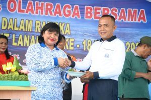 Puncak HUT Ke-18 Lanal TBA, Prajurit Ksatria Jala Bhakti Laksanakan Fun bike, Senam Aerobik dan Panggung Prajurit