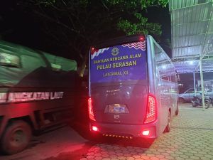 Lagi, Lantamal XII Pontianak Kirim Bantuan Bencana Alam Longsor ke Pulau Serasan