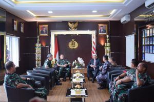 Kunjungan Kerja Panglima TNI Laksamana TNI Yudo Margono Di Mako Lanal Palembang