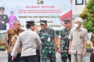 Pererat Sinergitas, Danlantamal XII Sambut Kedatangan Kapolda Kalbar Baru