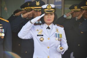 Komandan Lanal Bandung Hadiri Upacara Peringatan Ke-77 Hari Jadi TNI Angkatan Udara Tahun 2023