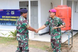 Berikan Pengarahan, Danlantamal XII Kunjungi Yonmarhanlan XII