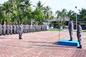 Lanal TBA Gelar Apel Khusus dan Halal Bihalal Idul Fitri 1444 H/2023 M Bersama Prajurit dan PNS Lanal TBA