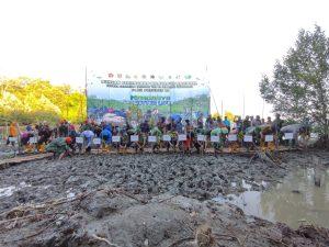 Danlantamal XII Bersama Forkopimda Kalbar Ikuti Puncak Penanaman Mangrove Nasional