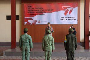 Kapolres Jakpus memimpin apel kasat kamling