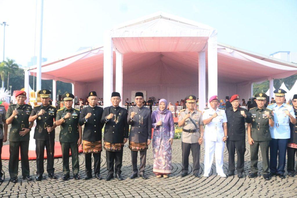Danrem 052/Wkr Brigjen TNI Putranto Gatot SH,S.Sos.,M.M. Hadiri Upacara HUT Kota Jakarta ke 496
