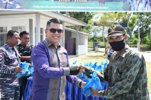 Rayakan Idul Adha, Lanal TBA Potong Hewan Qurban dan Bagikan Daging Kepada Masyarakat