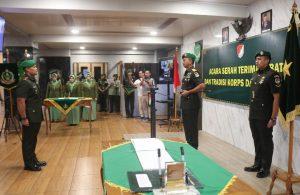 Danrem 052/Wijayakrama, Brigjen TNI Putranto Gatot SH, S.Sos,.M.M. Pimpin Serah Terima Jabatan Dandim 0502/JU