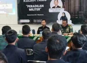 Kasrem 052/Wkr Berikan Materi Kuliah Tamu “Peradilan Militer” di Universitas Muhammadiyah Tangerang
