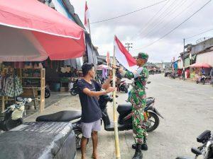Babinpotmar Lanal Simeulue Sosialisasikan Kepada Warga di 4 Kabupaten Untuk Kibarkan Bendera Merah Putih Serentak