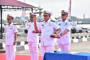 Danlantamal XII Pimpin Upacara Penyerahan Jabatan Kadispotmar Lantamal XII dan Sertijab Danlanal Ketapang