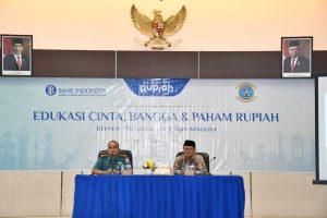 Prajurit Lanal Banjarmasin dan Jalasenastri  Cabang 4 Koorcab XIII DJA II Terima Sosialisasi CBP Rupiah dari BI Kalsel
