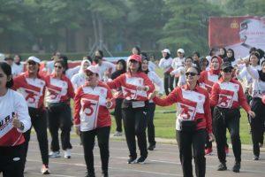 Rangkaian Hari Jadi ke-75 Polwan RI Gelar Olahraga Bersama