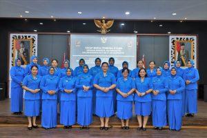 Danlantamal I Bersama Ketua Korcab I DJA I Ikuti Tatap Muka Pembina Utama dan Ketua Umum Jalasenastri Secara Virtual