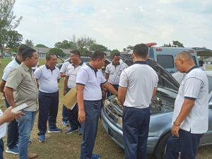 Tingkatkan Operasional Pangkalan, Danlanal Bintan Laksanakan Pengecekan Secara Fisik Kendaraan Dinas