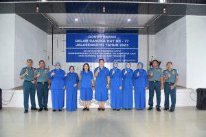 Kegiatan Donor Darah Dalam Rangka Menyambut HUT Ke-77 Jalasenastri Tahun 2023 di Lantamal I