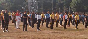 Komandan Lanal Bandung Beserta Prajurit Ikuti Apel Olahraga Bersama TNI-Polri  Wilayah Gartap II/Bandung