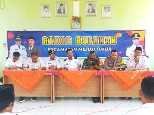 Camat Mesuji timur Gelar Rapat koordinasi bulanan