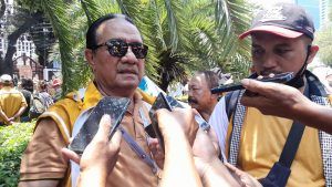 Ribuan Kader Hanura DKI Jakarta Kawal Pasangan Capres-cawapres Ganjar Mahfud Mendaftarkan di KPU RI