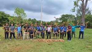 Wujudkan Ketahanan Pangan, Lanal Dabo Singkep Ubah Lahan Tidur Jadi Lahan Produktif