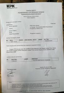 GPM Sultra-Jakarta Resmi Melaporkan Dugaan Suap Dan Gratifikasi Bupati Koltim Ke KPK RI