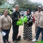 Pembagian Safari Ramadhan yang di lakukan Wartawan Jakarta Utara di halaman belakang Walikota