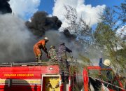 Peran Serta Posal Kijang Lanal Bintan Dalam Membantu Memadamkan Kebakaran