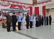 26 ORANG SISWA PASKIBRAKA BINTAN YANG AKAN MENGIBARKAN BENDERA DI LAPANGAN MAKO LANAL BINTAN DIKUKUHKAN