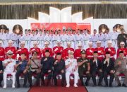 Komandan Lanal Tarempa Hadiri Upacara Pengukuhan Pengibar Bendera Pusaka Tingkat Kabupaten Kepulauan Anambas 2024