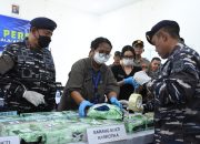 Panglima Koarmada I Kunjungi Lanal TBA, Keberhasilan F1QR Tangkap Kurir 20 Bungkus Narkotika Jenis Sabu