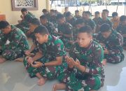 Jelang HUT Ke-79 Kemerdekaan RI, Prajurit Satlinlamil 3 Ikuti Doa Bersama di Lantamal VI