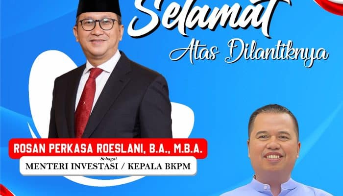 Ketum BPI Ucapkan Selamat kepada Rosan Roeslani Dilantik Menjadi Menteri Investasi/Kepala BKPM