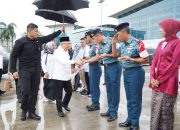 Danlanal Bintan Turut Sambut Kedatangan Wakil Presiden RI Kunjungan Kerja di Tanjungpinang