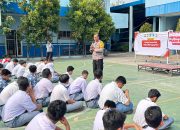Kapolsek Koja Sambangi Sekolah SMK Tanjung Priok dalam Rangka Kegiatan Penyuluhan Pembinaan Untuk Mencegah Terjadinya Tawuran dan Kenakalan Remaja