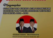 KSATRIA BELA NEGARA Ucapkan Selamat Atas Pelantikan Presiden dan Wakil Presiden RI 2024-2029.