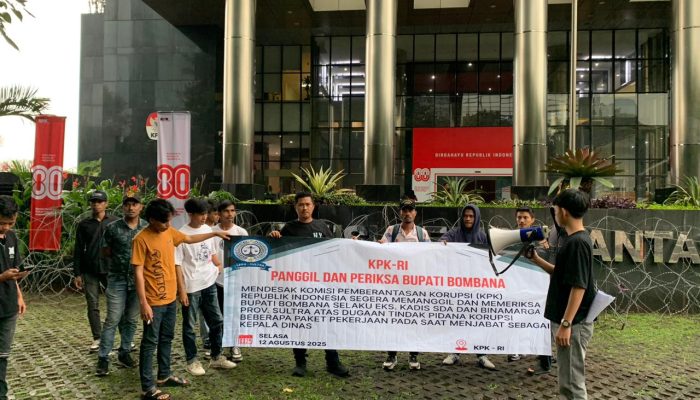 Geruduk KPK RI, LPPH Sultra Desak Pemeriksaan Bupati Bombana Inisial BRHD